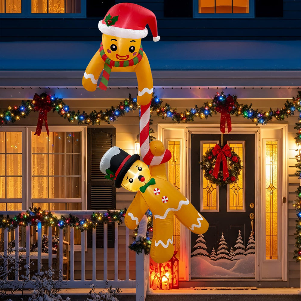 OurWarm gingerbread front view showing playful climbing pose and bright colors