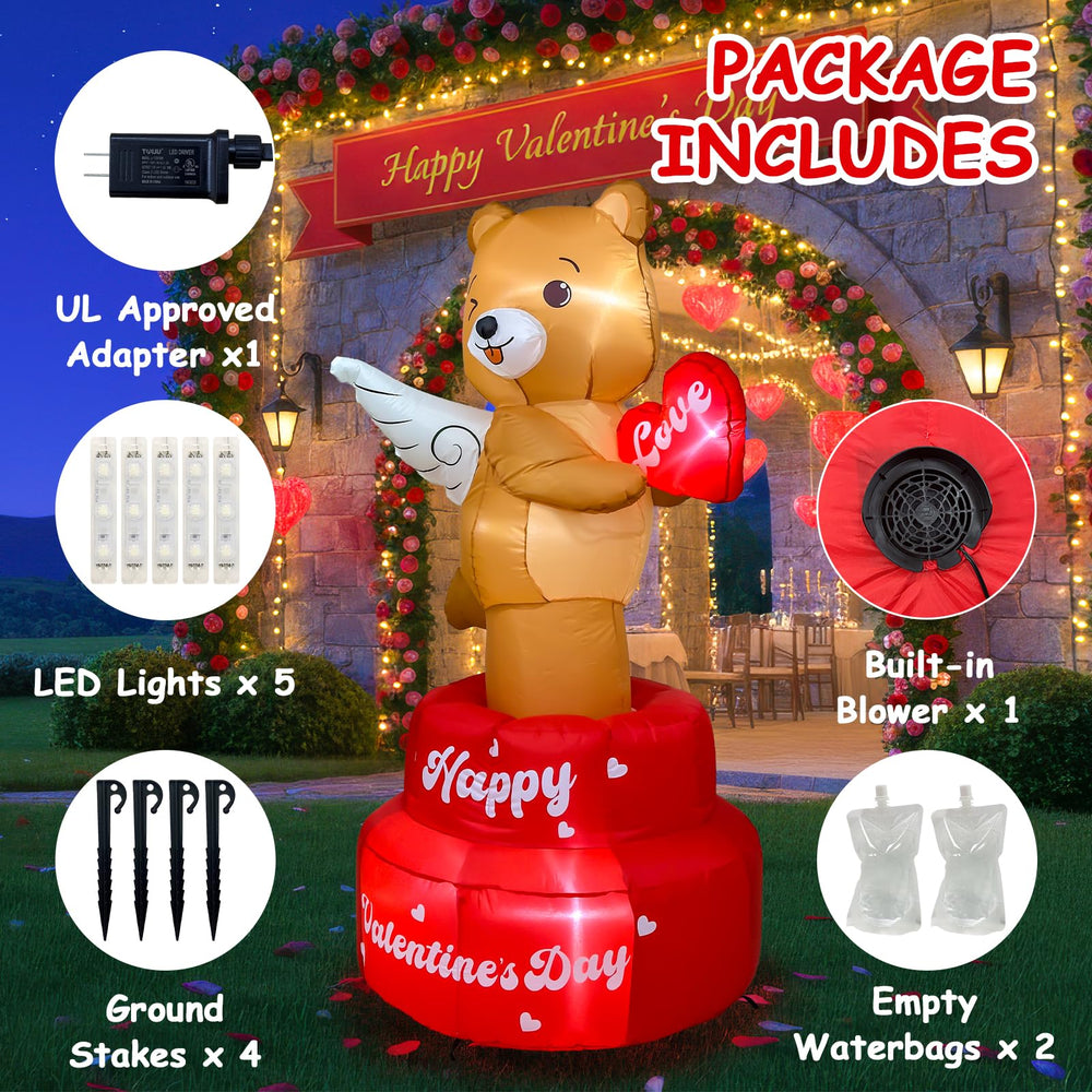 OurWarm inflatable lit at night with LEDs creating a warm visible glow