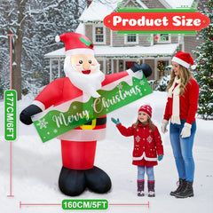 OurWarm Santa detachable banner detail highlighting message and versatility