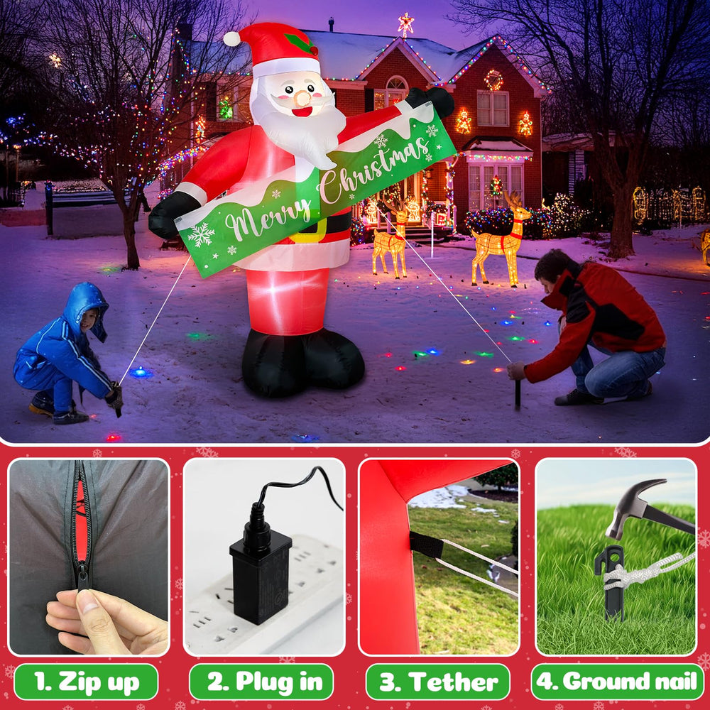 OurWarm Santa installed on a rooftop demonstrating elevated display option