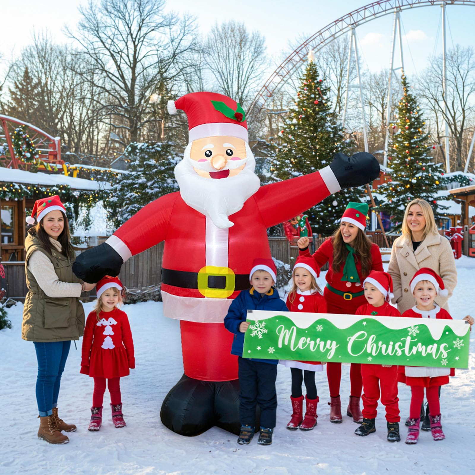OurWarm Santa side profile demonstrating stable posture and outdoor fit