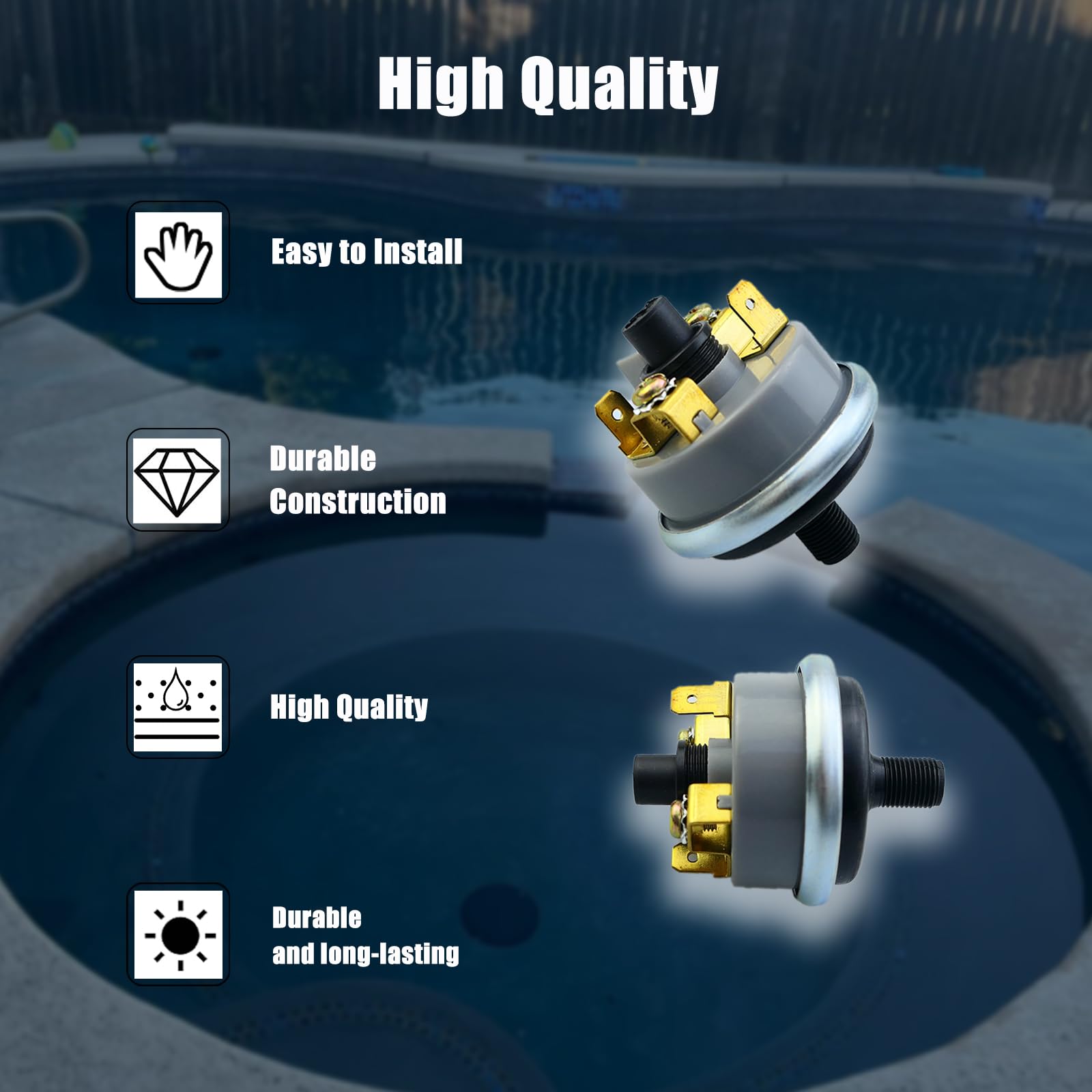 OURWILLSM kit installed inside a pool heater access panel showing straightforward replacement benefit