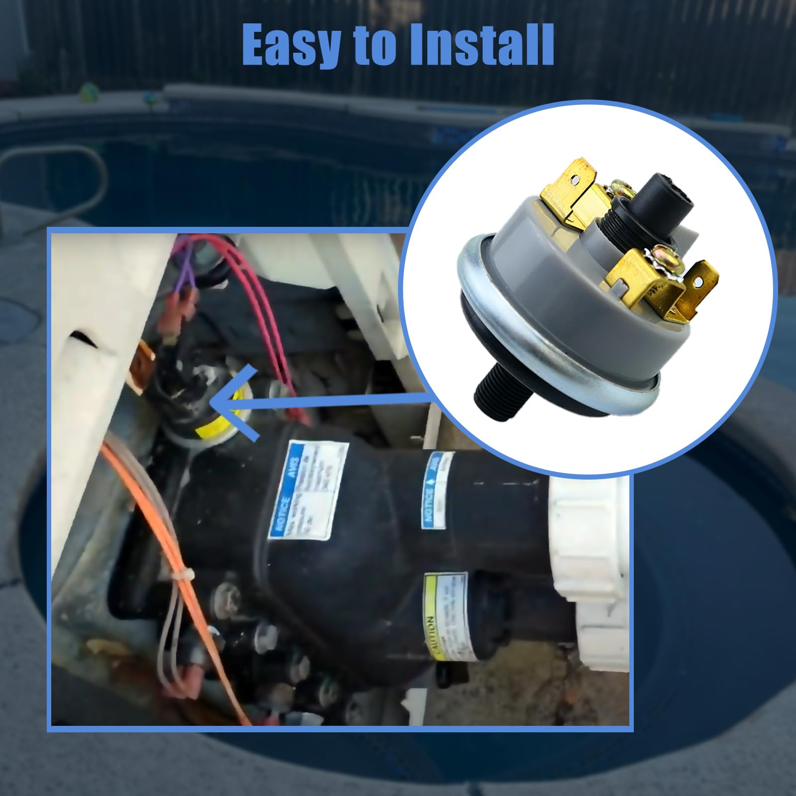 OURWILLSM pressure switch side profile demonstrating solid build and pressure safety benefit