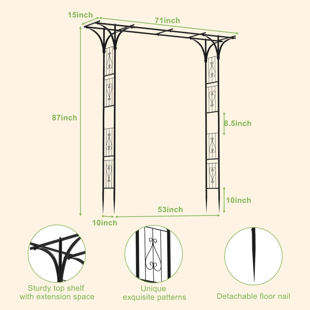 OUSHENG garden arch supporting roses to enhance plant display