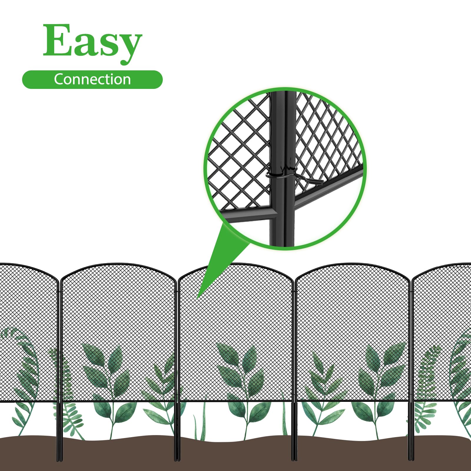 OUSHENG barrier surrounding vegetable bed to reduce pest access and keep plants tidy