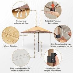 OUTDOOR LIVING SUNTIME canopy setup in use providing quick shelter benefit