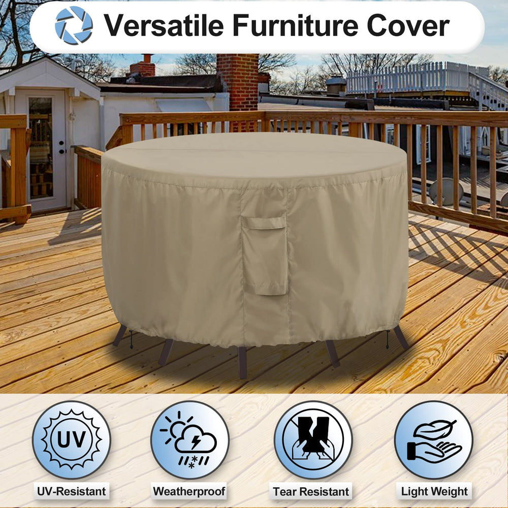OutdoorLines adjustable buckles and drawcords securing cover against wind