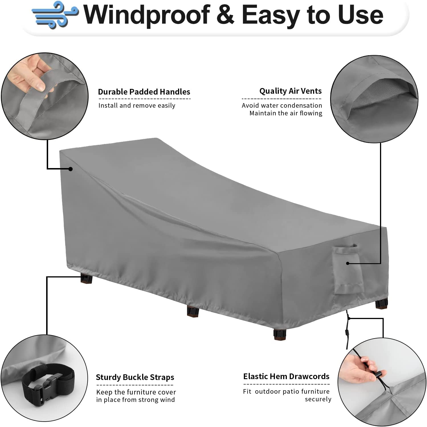 OutdoorLines adjustable buckles and drawcord close-up for a secure fit benefit
