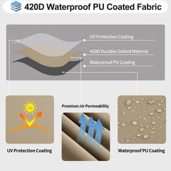 OutdoorLines image of mesh vent and padded handle for airflow and easy placement benefit