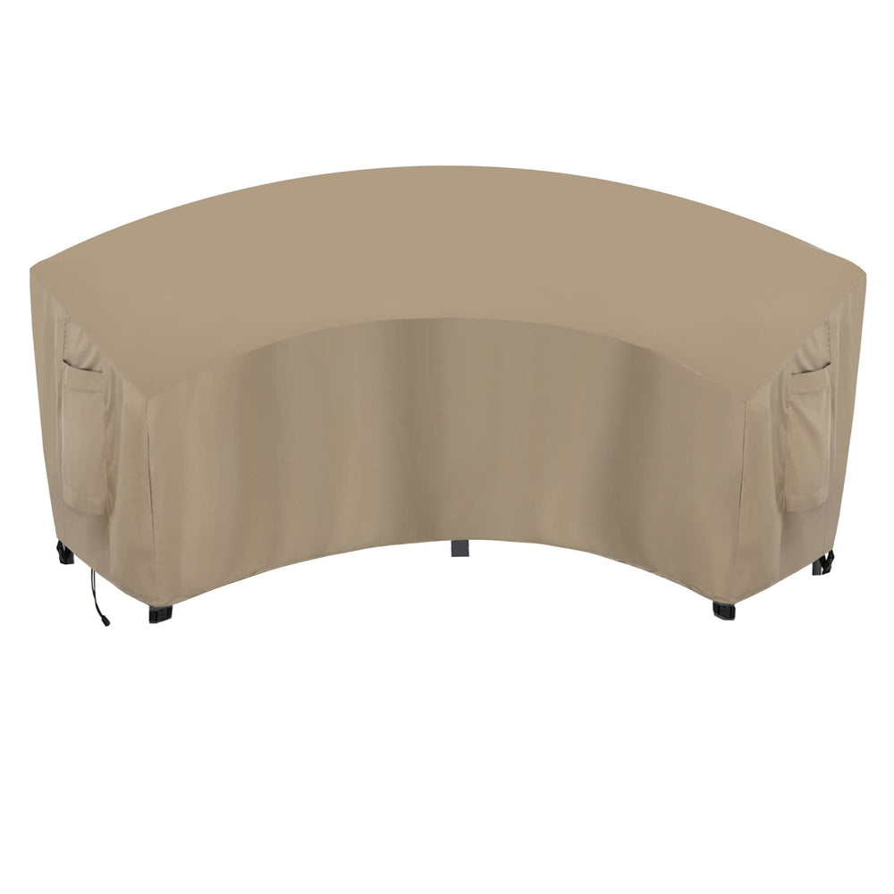 OutdoorLines cover front view showing full curved protection and weatherproof benefit