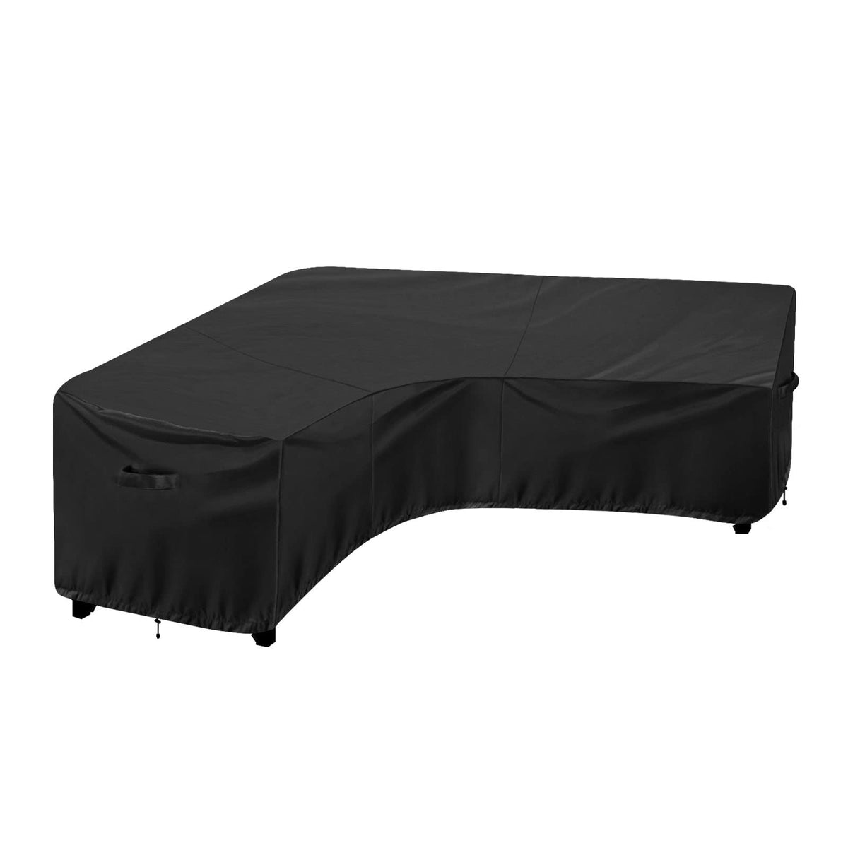 OutdoorLines front view of v-shaped cover protecting sectional, weatherproof protection