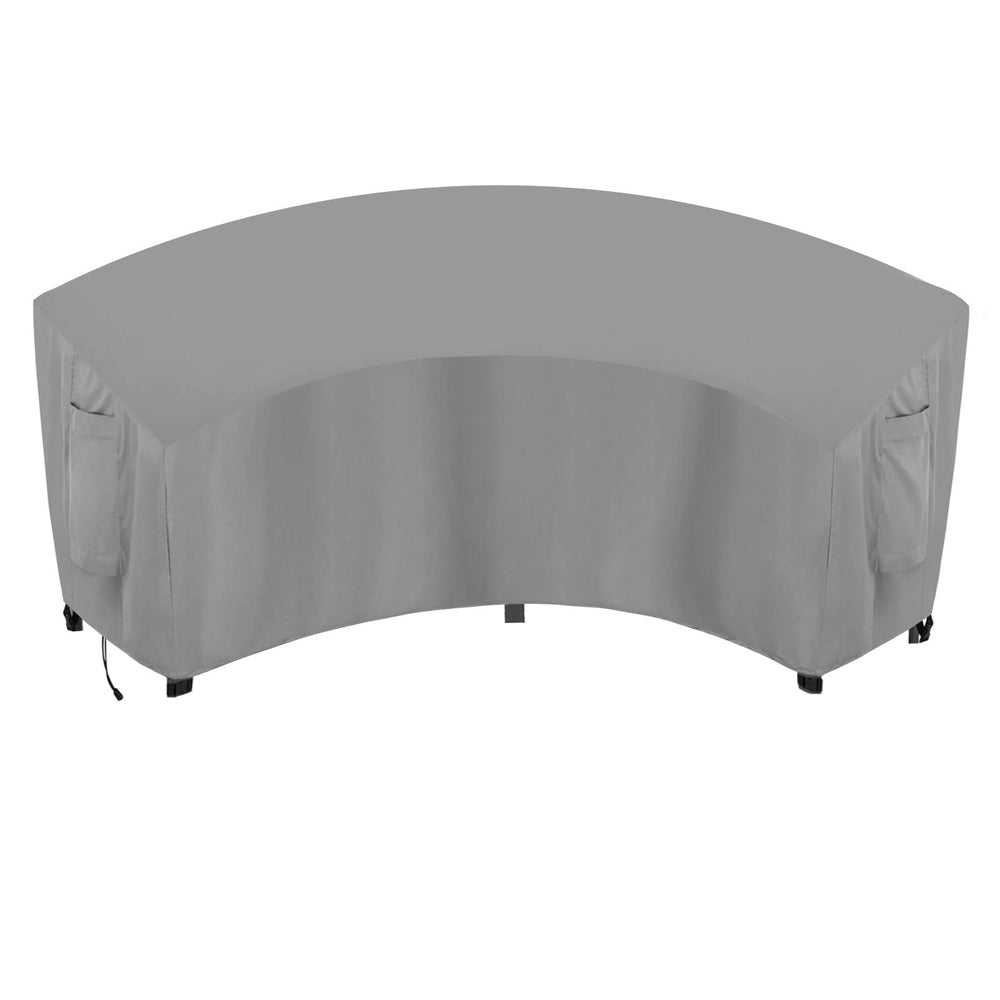 OutdoorLines front view showing fitted curved sectional protection and neat coverage
