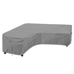 OutdoorLines front view showing full V-shaped cover protecting sectional for weather resistance