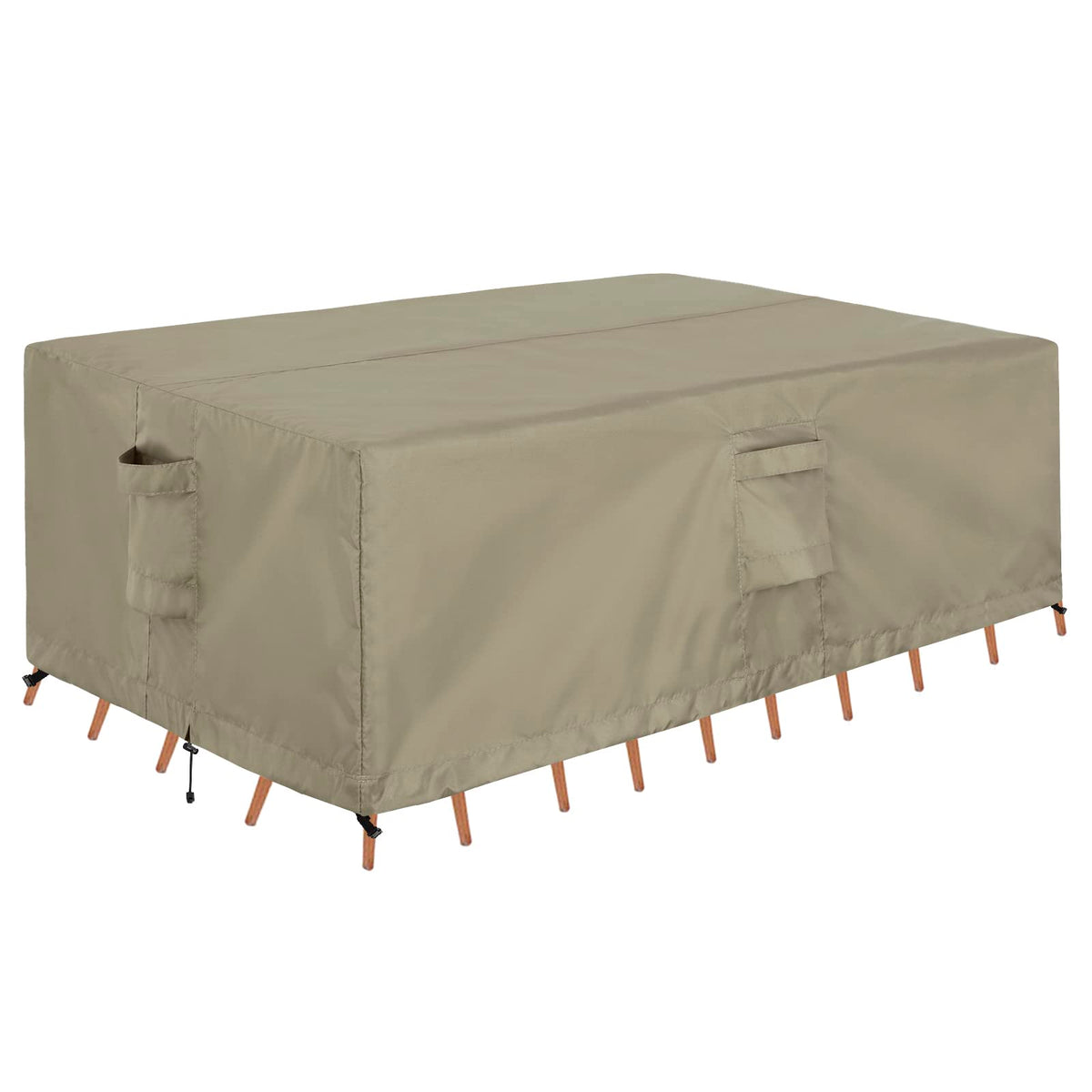 OutdoorLines front view of rectangular cover showing full protection and neat fit