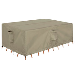 OutdoorLines front view of rectangular cover showing full protection and neat fit