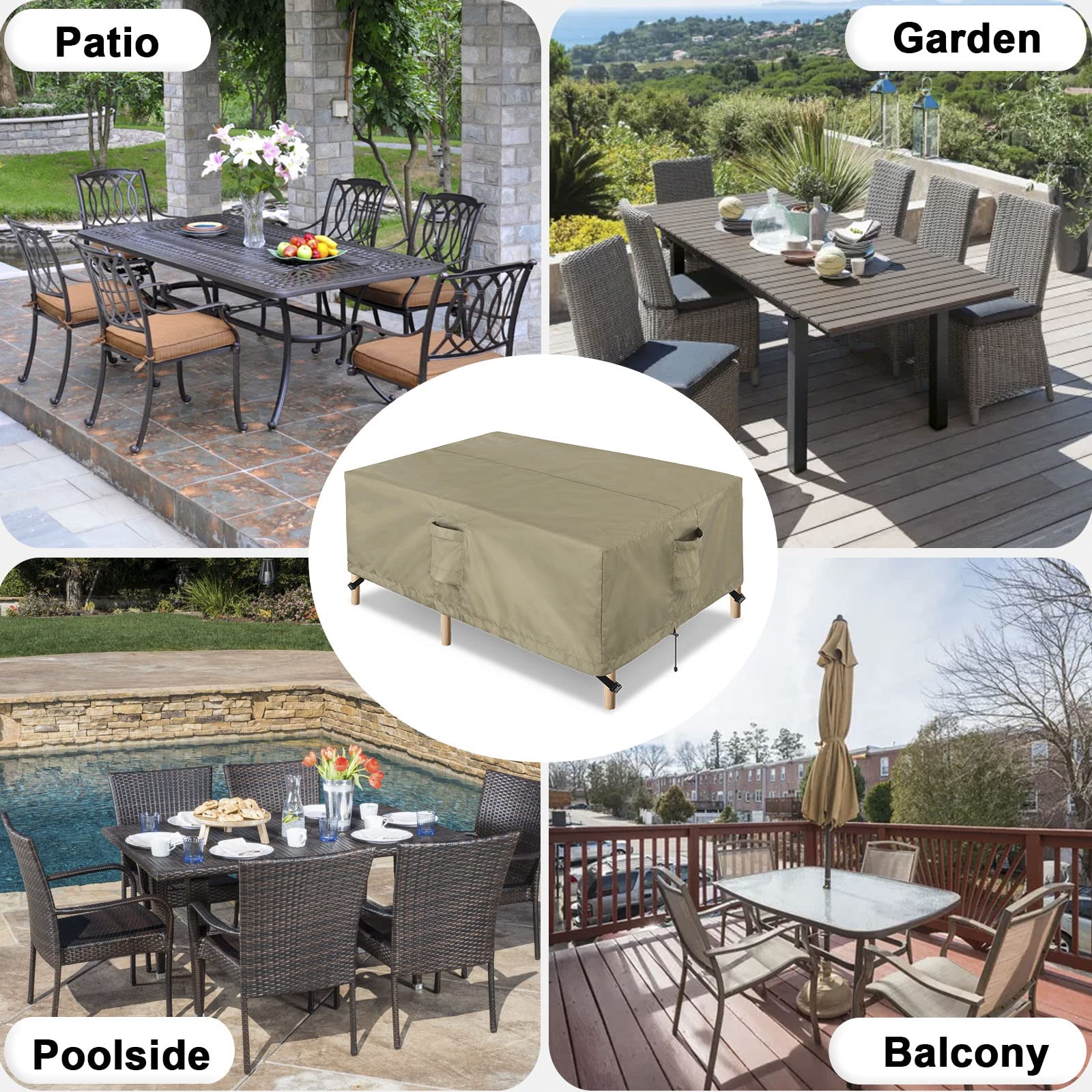OutdoorLines packaging and listed contents showing included single rectangular cover
