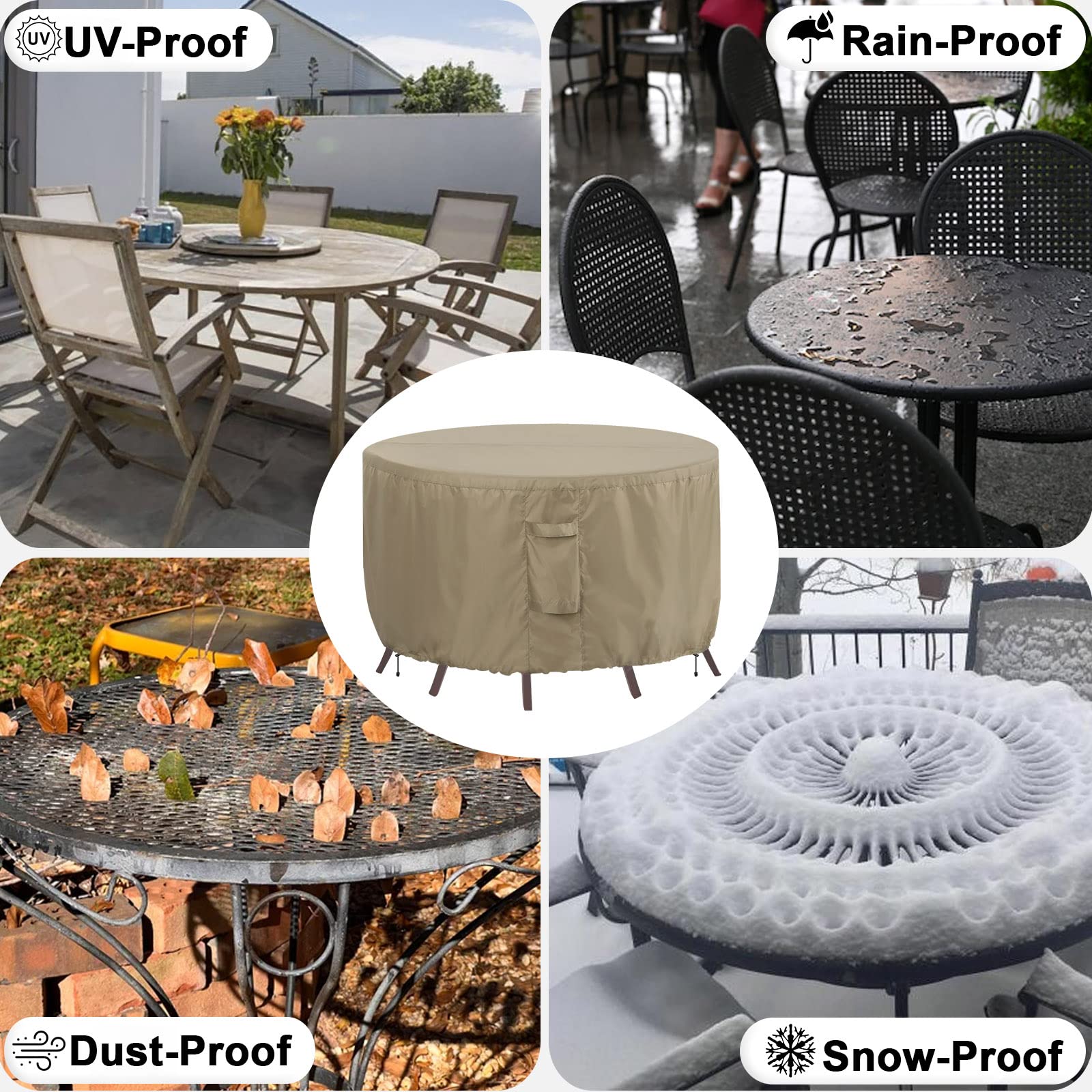OutdoorLines cover on deck beside chair showing size and scale fit