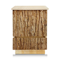 Outer Trails close-up of cedar grain and varnish highlighting weatherproof protection