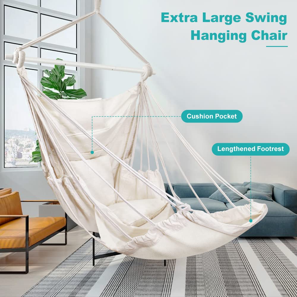 Outerman footrest and rope detail highlighting ergonomic support and secure hanging