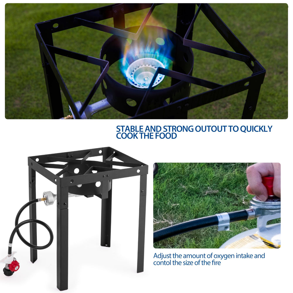 OuterMust fryer in use frying fish outdoors, demonstrating even crisp results