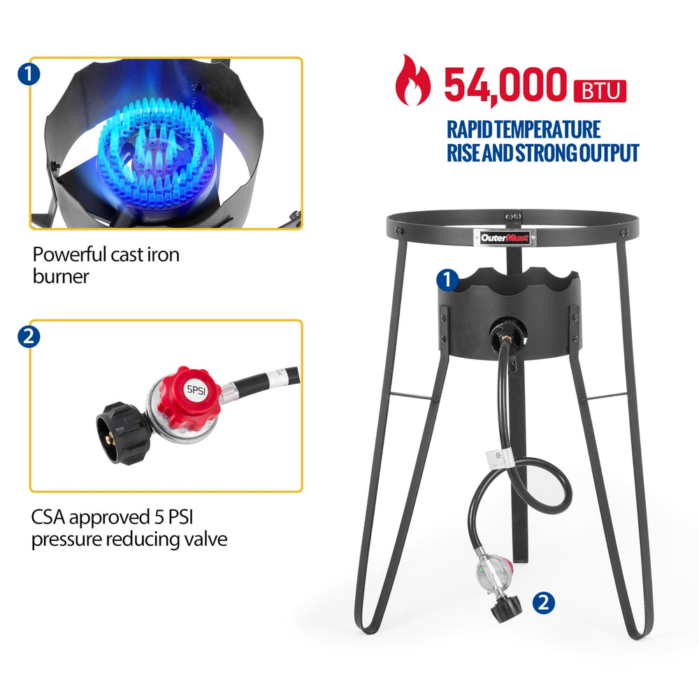 OuterMust iron wok close-up surface, even heat and durability