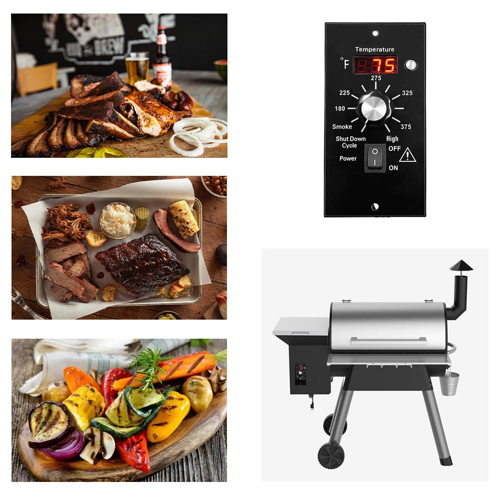 OUTGIK controller in a backyard grill setup illustrating upgraded grilling control