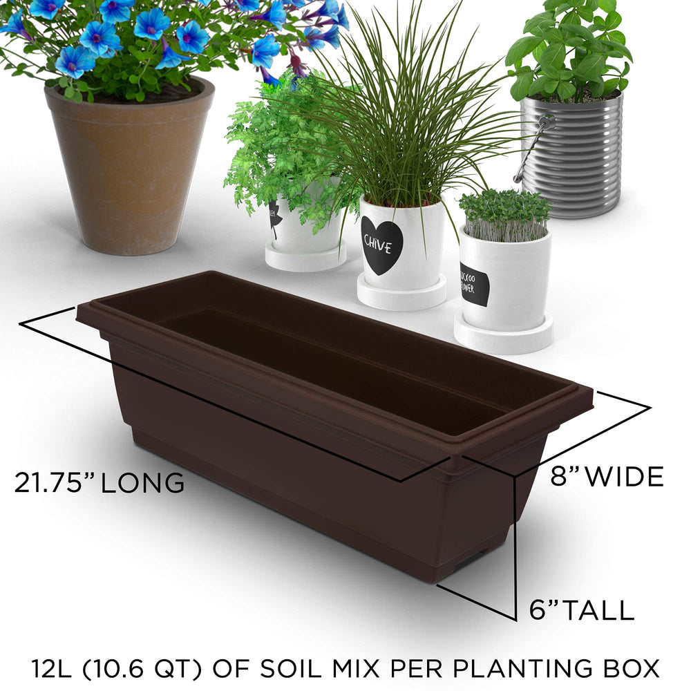 Outland Living assembled unit on patio illustrating easy setup and compact planting area