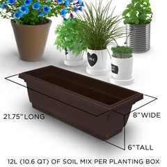 Outland Living assembled unit on patio illustrating easy setup and compact planting area