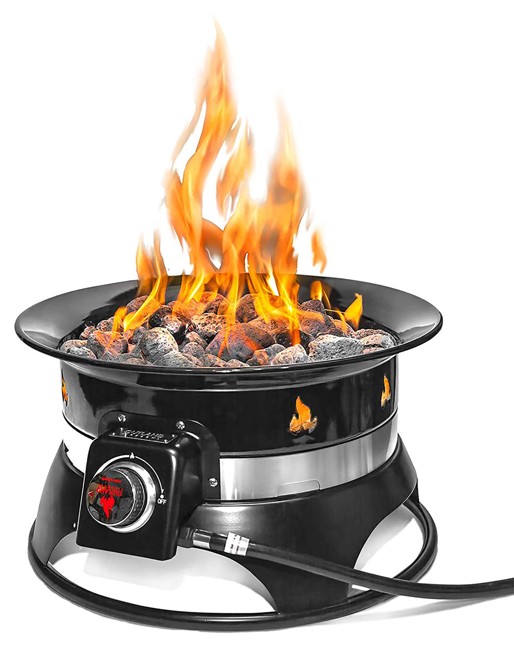 Outland Living firebowl 870 front view showing compact design and clean flame benefit