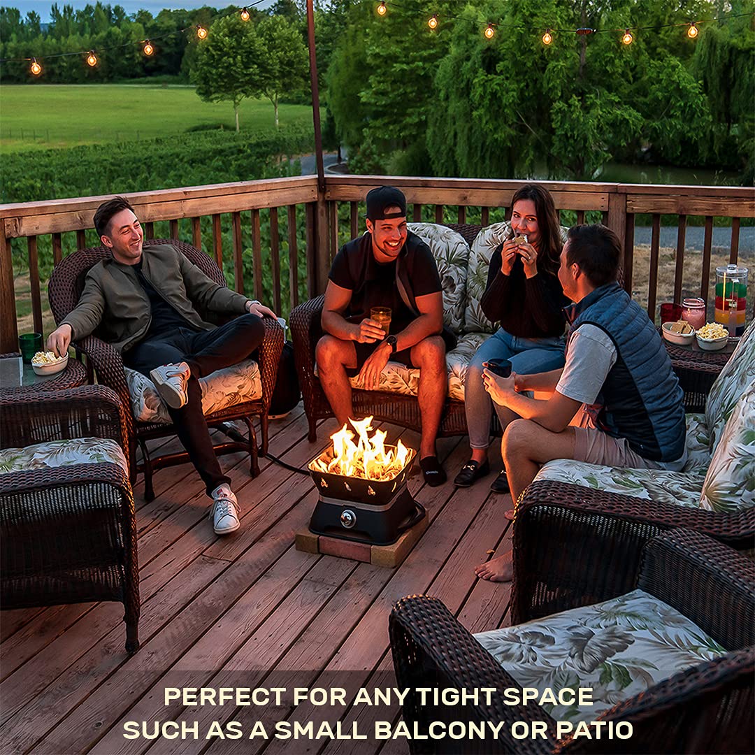 Outland Living Firecube lava rocks detail enhancing flame flicker for realistic ambiance
