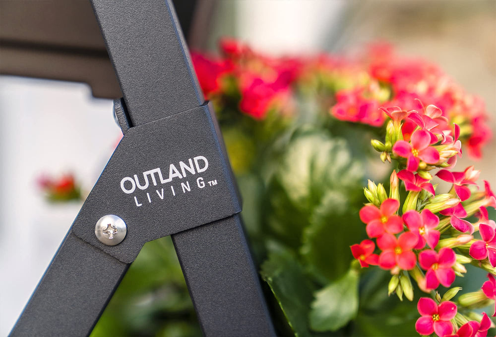 Outland Living vertical planters on balcony showing attractive lifestyle and productive gardening