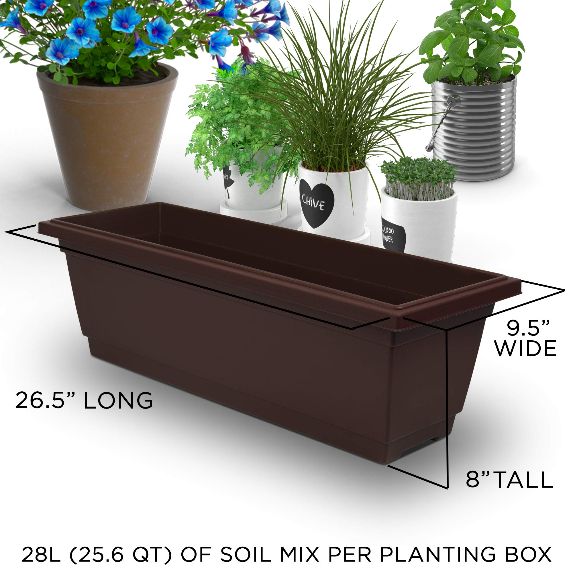 Outland Living vertical garden on a balcony with herbs showcasing space-saving benefit