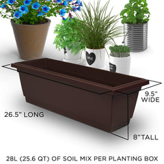 Outland Living vertical garden on a balcony with herbs showcasing space-saving benefit