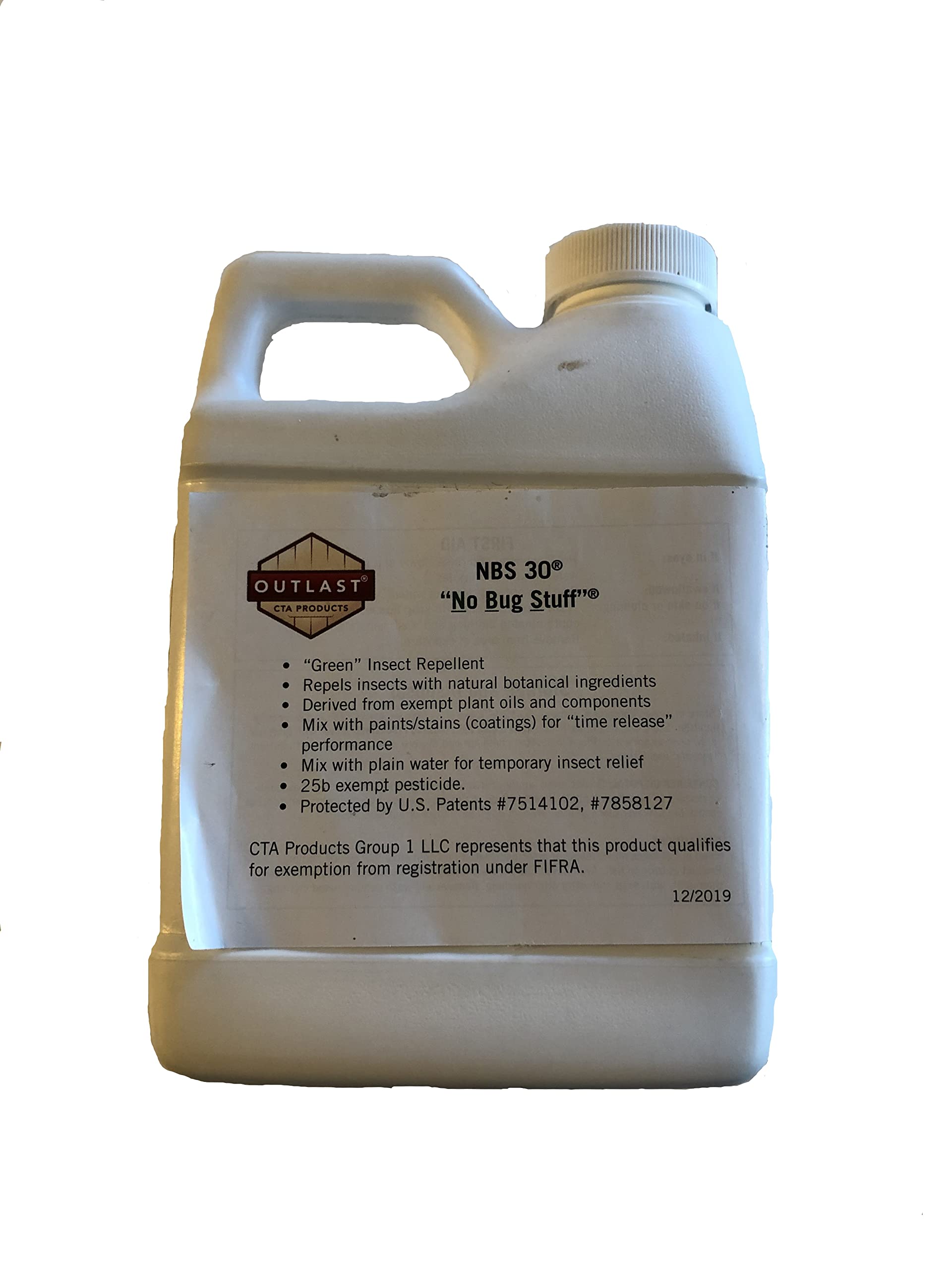 Outlast NBS30 bottle beside measuring cup showing 16 oz convenience benefit