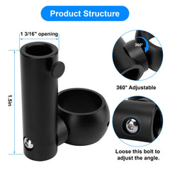 Outopakkle flag holder rotated showing 360-degree adjustability for best sightlines