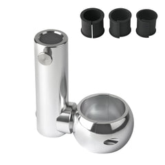 Outopakkle front view of flag holder showing secure clamp and polished finish benefit visibility