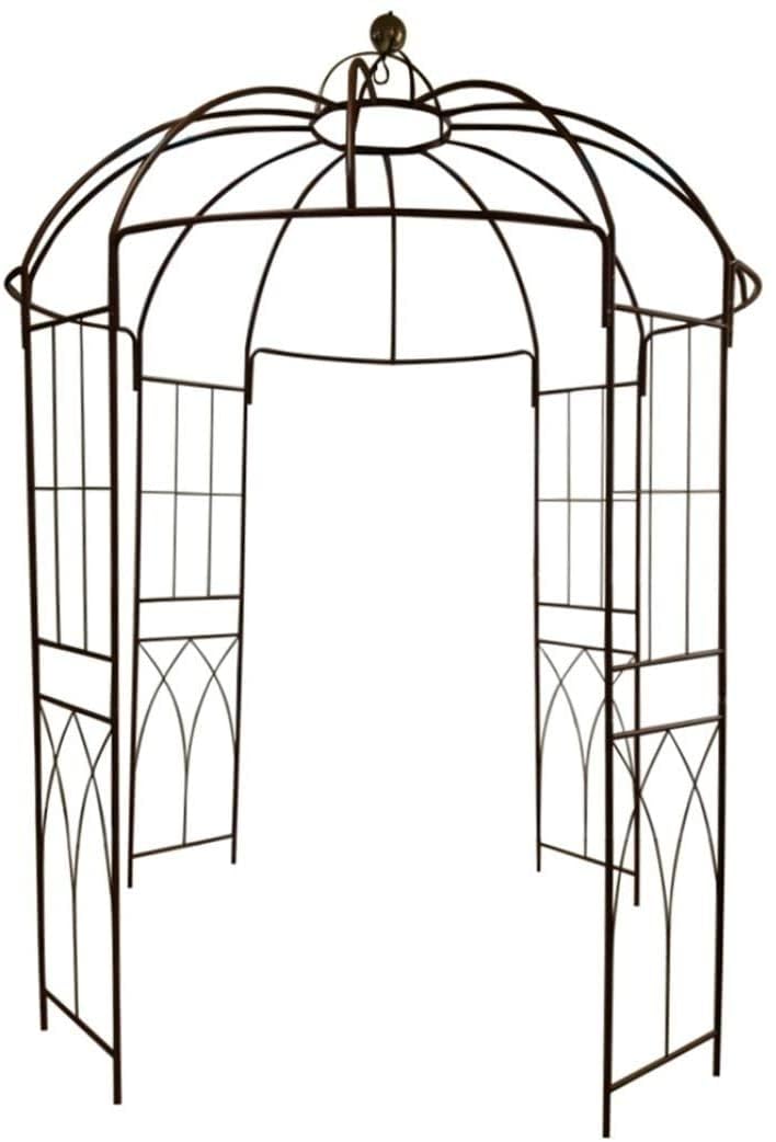 OUTOUR birdcage gazebo front view showing elegant silhouette and garden focal point