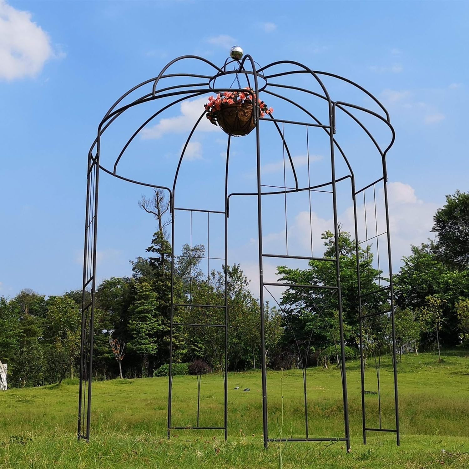 OUTOUR gazebo in garden with vines illustrating living canopy and decorative use