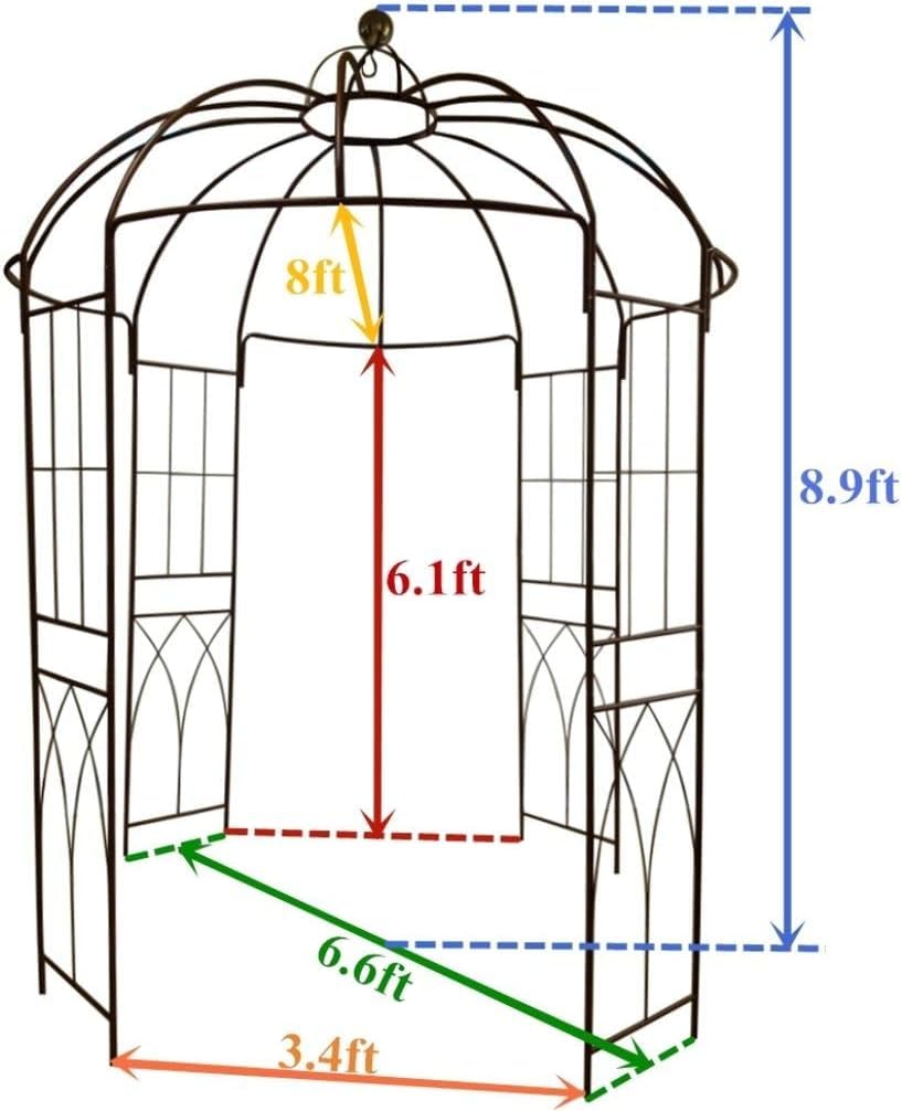 OUTOUR gazebo next to person showing scale and generous interior space for events