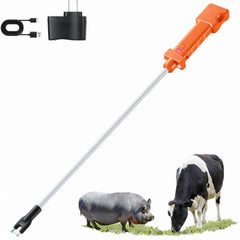 OUTPHORCE front view of cattle prod showing controls and LEDs for safer handling