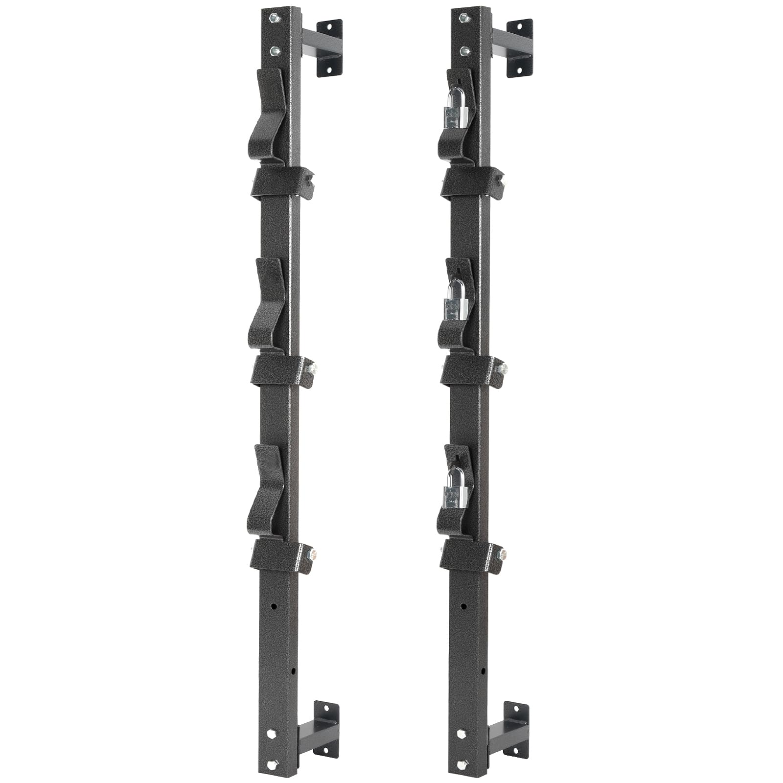 OUTPRIZE front view of trimmer rack showing three secure slots and durable frame