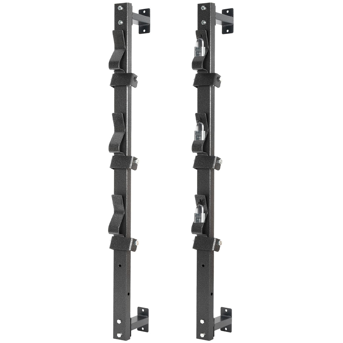 OUTPRIZE front view of trimmer rack showing three secure slots and durable frame
