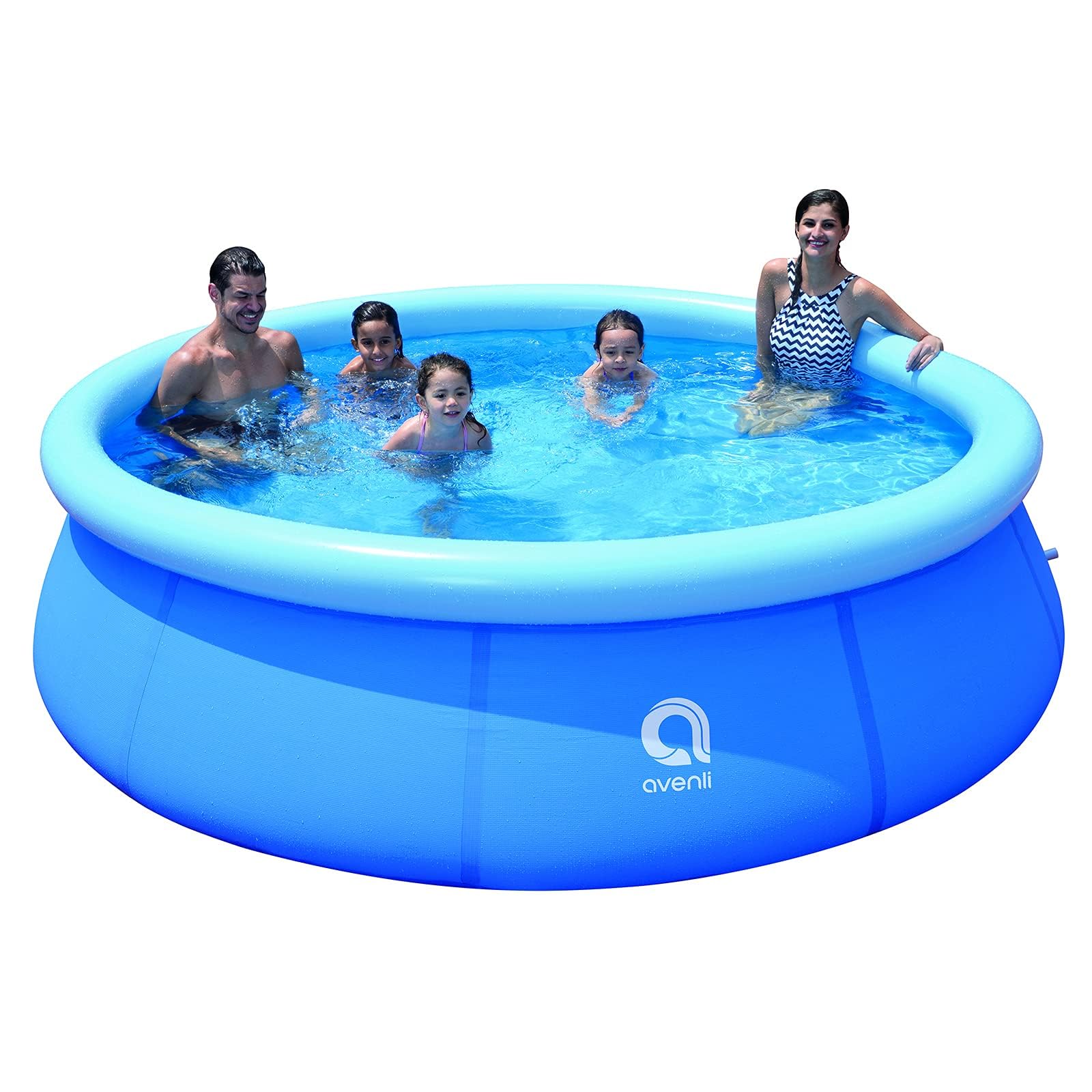 Outraveler front view of pool showing full setup and family-friendly benefit