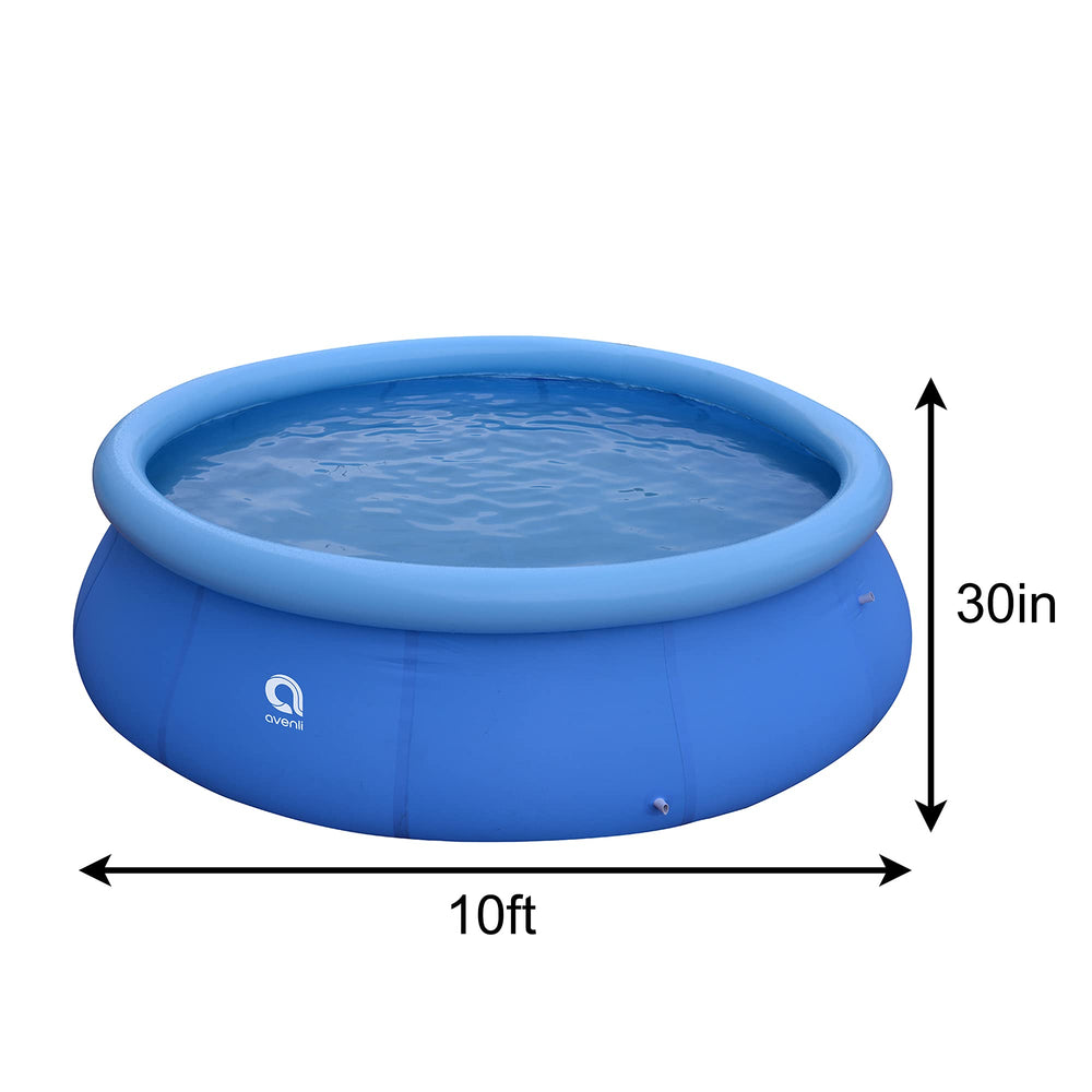 Outraveler pool next to lawn chair showing size comparison and space planning benefit