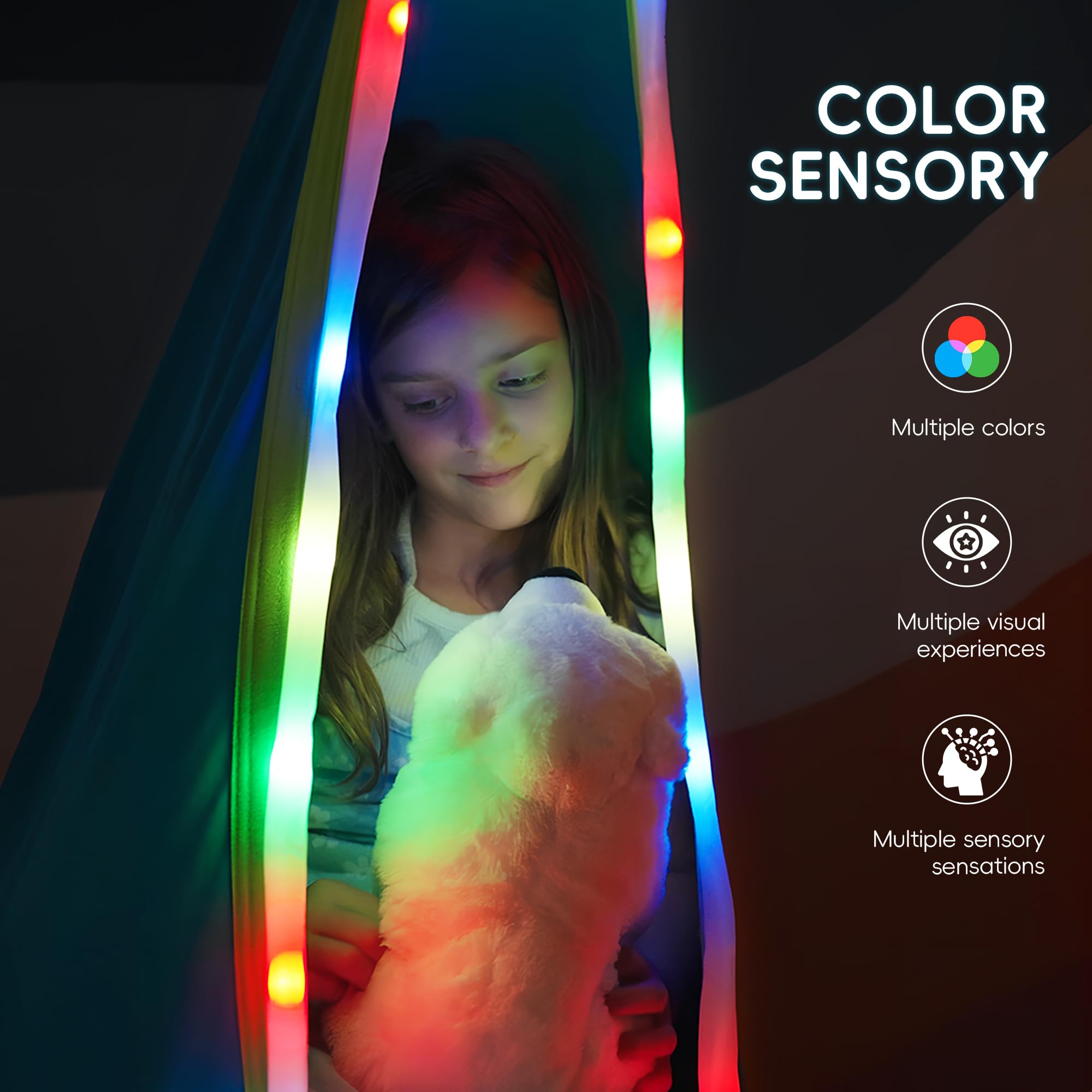OUTREE LED close-up on light strip with calm color options benefit