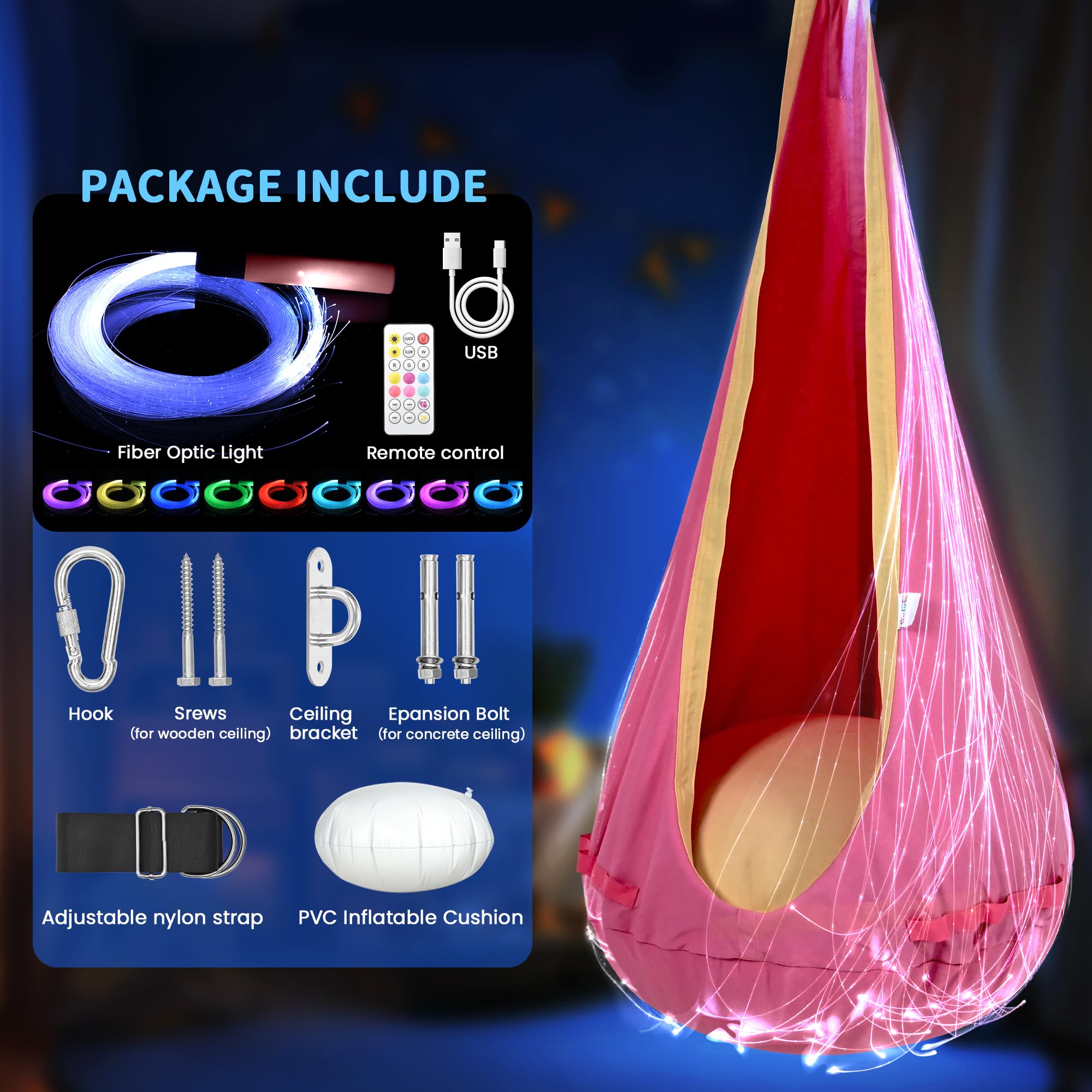 OUTREE pod swing on a porch showing outdoor placement and relaxed lifestyle use