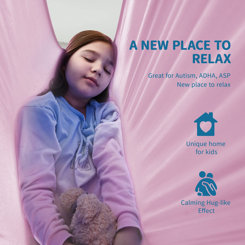 OUTREE swing mounted in a bedroom offering a private calming nook for kids