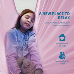 OUTREE swing mounted in a bedroom offering a private calming nook for kids