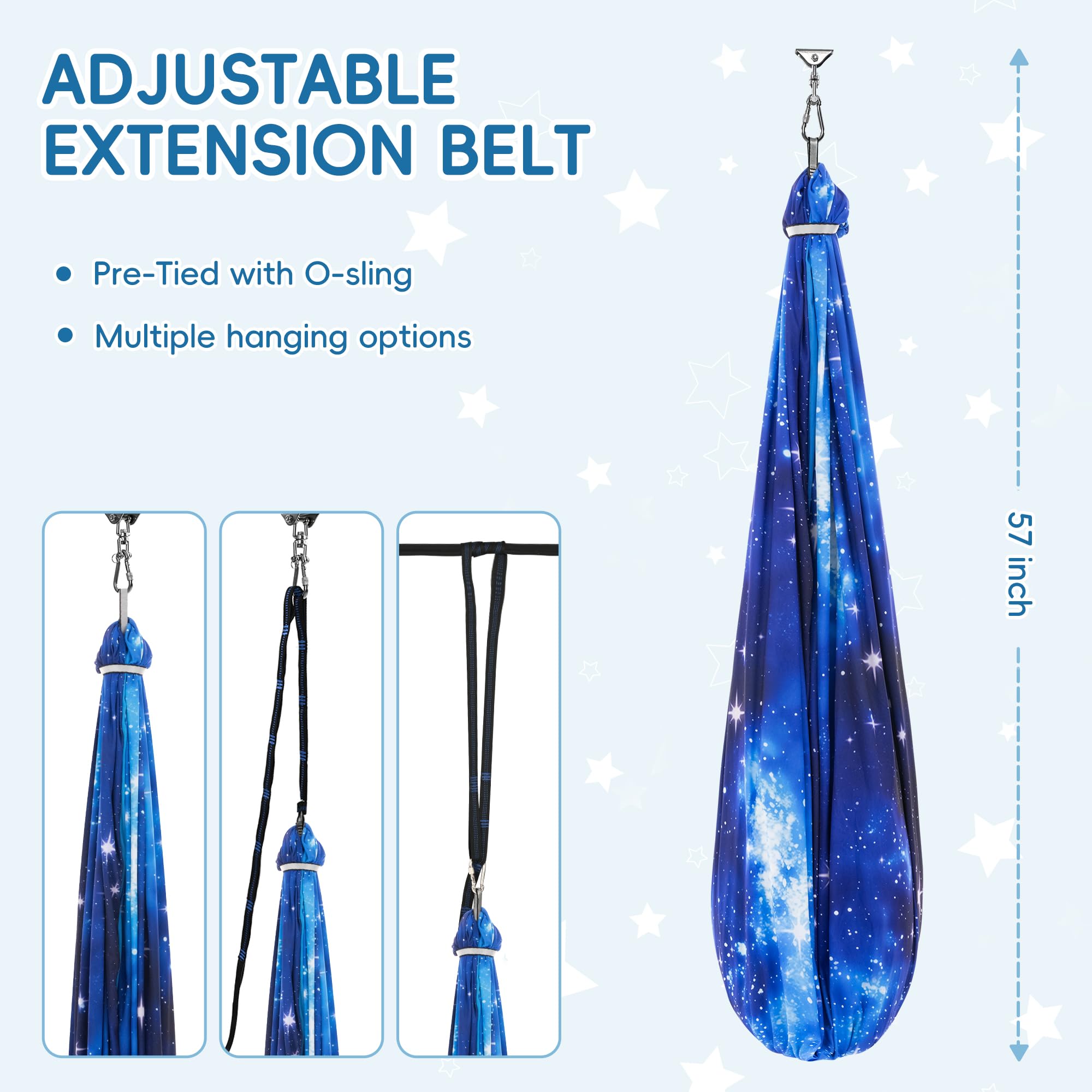 OUTREE starry-sky print detail, calming visual design for children