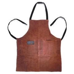 Outset apron worn by person grilling showing protection and easy tool access